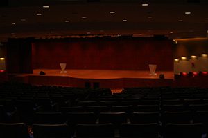 Atmospheric scene shown in the Malaysian airlines auditorium using Futronix dimmers to control the lighting