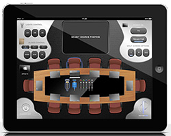 Conference room layout using Demopad control